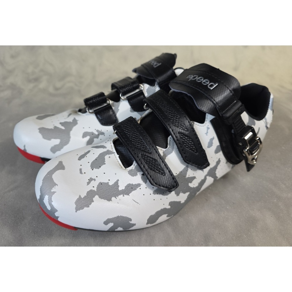 Road Bike Cycling Shoes 3 Bolt  SPD-SL Camo Ratchet Buckle Mens EU 47 US 13